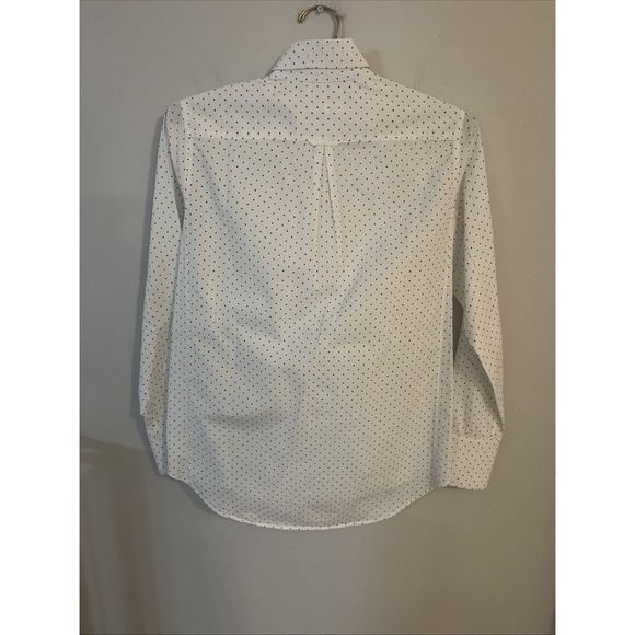 RAG & BONE WOMENS WHITE BUTTON DOWN WITH BLUE STAR PATTERN 100% Cotton SIZE Sm - Picture 7 of 7